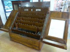 19th Century Burr Walnut stationary box with perpetual calender to top and hidden writing slope to