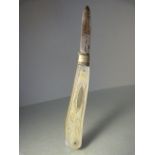 Mother of pearl handled fruit knife with Sheffield hallmarked silver blade