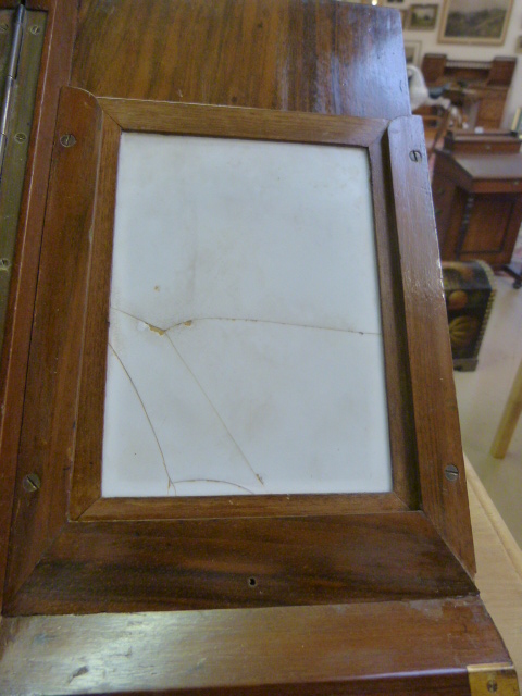 19th Century Burr Walnut stationary box with perpetual calender to top and hidden writing slope to - Image 6 of 7