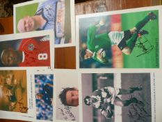 Over forty (40) signed Ruby pictures (mostly A4) including Andy Gomarsall, Rhys Williams, Martin