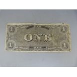 Confederate States of America One Dollar white note