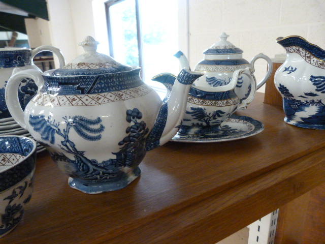 Large collection of blue and white Willow Pattern China - mostly Booths - Image 5 of 8