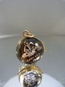 Unmarked Gold King Edward XII Coronation Memorabilia in the form of a Crystal locket. An approx: