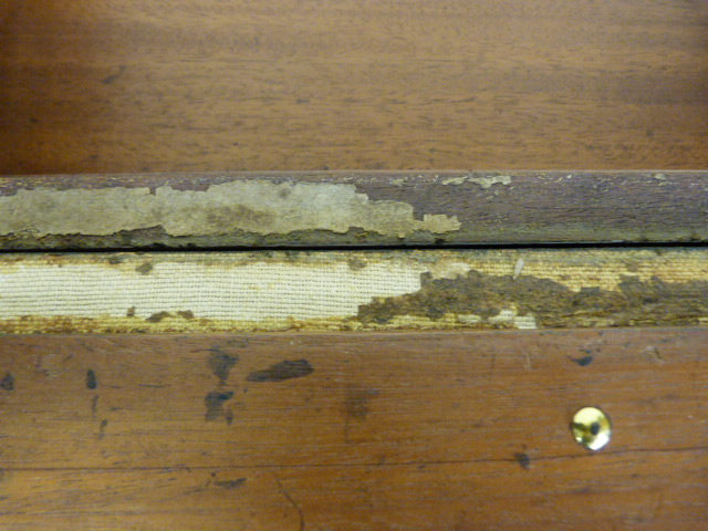 Rosewood and heavily brass inlaid campaign writing slope with two brass handles sitting flush to the - Image 5 of 7