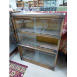 Globe Wernicke style cabinet with sliding glass doors