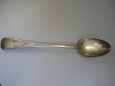Large Hallmarked Silver London serving spoon by George Aldwinckle 1852 Weight - 133.5g