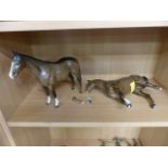Beswick horse and one other A/F