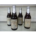 Four bottles of Greene King Royal Wedding Ale 1981