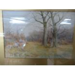 Water Colour of Bookham Common signed J D H lower left