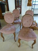 Set of Four balloon back chairs