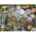 Small quantity of copper coins and out of circulation 50p's