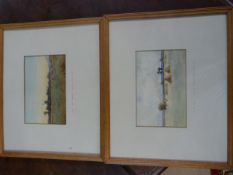 Leopold Rivers (1852 - 1905) A pair of watercolours, both signed framed and under glass depicting