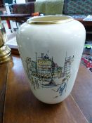 Retro Vase, hand painted by Waechtersbach made in West Germany 'London'