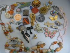 Collection of costume jewellery to include some silver