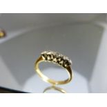 18ct Gold ring set with 5 diamonds