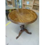 Small mahogany side table on tripod base