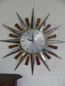 Metamec Starburst Clock (In good working order)