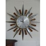 Metamec Starburst Clock (In good working order)