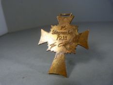 An unusual German Mother Cross in Bronze with the Swastika Removed