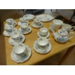 Royal Albert Forget me Not tea service with two extra plates