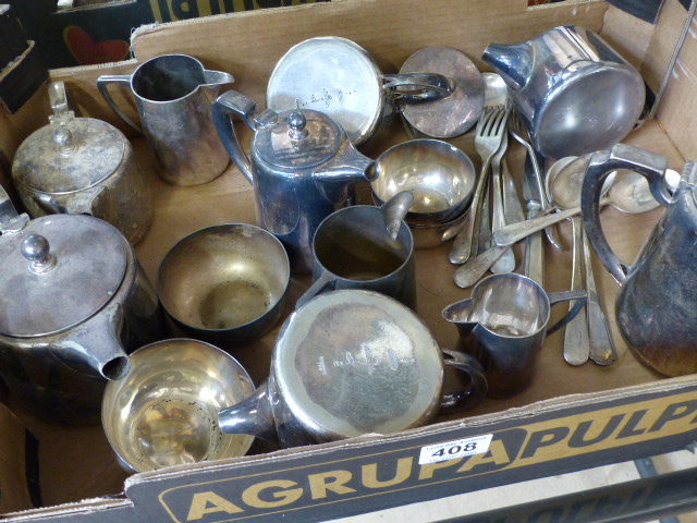 Quantity of silver plated ware all marked "A Gill Axminster" (3/4 PT) by Walker and Hall Sheffield.