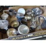 Quantity of silver plated ware all marked "A Gill Axminster" (3/4 PT) by Walker and Hall Sheffield.