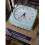 Westclox turquoise vintage clock