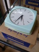 Westclox turquoise vintage clock