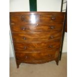 Tall Mahogany chest of 5 drawers