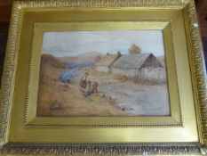 John Shirreffs RSW 1890 - 1898 Watercolour of a countryside scene Approx. 50cm X 35cm. Framed