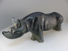 Lalique of Paris Black Rhino/ Rhinoceros (Numbered 11735) in original box