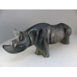 Lalique of Paris Black Rhino/ Rhinoceros (Numbered 11735) in original box