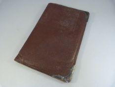 Red leather Wallet with Birmingham hallmarked silver fittings 1912