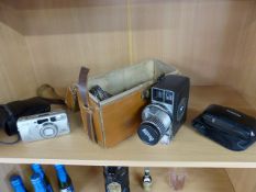 Custom Electra camera in leather case along with two other camera's