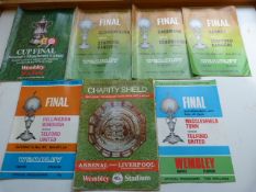 7 various Charity Shield football programmes