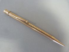 Rolled gold `Fyne Poynt Pencil` by Mabie Todd & Co. Patent Jan 1915 & Made in USA.