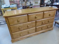 Pine chest of seven drawers (modern)