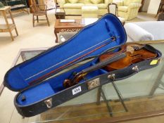 Unmarked Violin in case