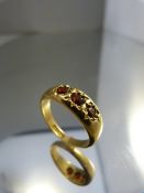 18ct Gents Garnet Ring Total approx weight 7.8g