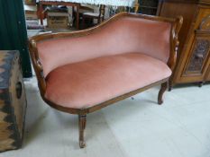 Miniature Chaise Lounge with pink upholstery