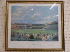 Large print of 1980Centenary Test match between England and South African at Lords Cricket ground.