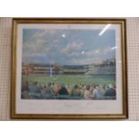 Large print of 1980Centenary Test match between England and South African at Lords Cricket ground.