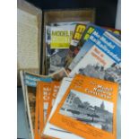 Model Railway magazines 1950's upwards and a slide rule in box