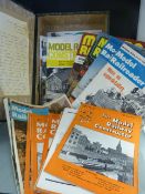 Model Railway magazines 1950's upwards and a slide rule in box