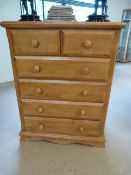 Pine chest of 6 drawers (modern)