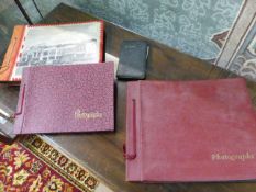 Various photograph albums containing some pictures from Africa 1950c and a hymn book