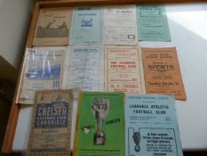 Approx 11 various early football programmes