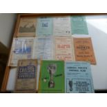 Approx 11 various early football programmes