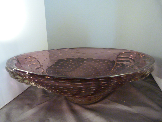 Large Glass 'bubble' bowl - Image 7 of 8