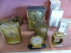 Collection of various carriage clocks A/F - mostly all converted to electric along with clock inards
